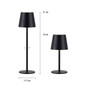 Preview: JUST LIGHT EURIA LED AKKU-Tischleuchte Warmweiss Dimmbar 2,5W schwarz IP54 19250-18