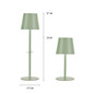 Preview: JUST LIGHT EURIA LED AKKU-Tischleuchte Warmweiss Dimmbar 2,5W grün IP54 19250-43