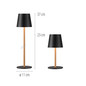 Preview: JUST LIGHT EURIA LED AKKU-Tischleuchte Warmweiss Dimmbar 2,5W schwarz/messing IP54 19250-68