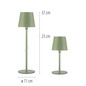 Preview: JUST LIGHT BOTERIA LED AKKU-Tischleuchte Warmweiss Dimmbar 2,5W grün IP54 19251-43
