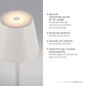 Preview: JUST LIGHT EURIA LED AKKU-Stehleuchte Warmweiss Dimmbar 2,5W weiss IP54 19252-16