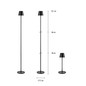 Preview: JUST LIGHT EURIA LED AKKU-Stehleuchte Warmweiss Dimmbar 2,5W schwarz IP54 19252-18