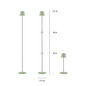 Preview: JUST LIGHT EURIA LED AKKU-Stehleuchte Warmweiss Dimmbar 2,5W grün IP54 19252-43