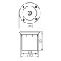 Preview: Kanlux Bodeneinbaustrahler MORO N GU10 Edelstahl IP67 18194