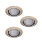Preview: Kanlux Einbauleuchten-Set inklusive Lampe TRIBIS II 3er-Pack LED GU10 Messing 3x 23846