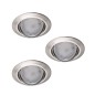 Preview: Kanlux Einbauleuchten-Set inklusive Lampe TRIBIS II 3er-Pack LED GU10 Chrom Matt 3x 23848
