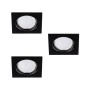 Preview: Kanlux Einbauleuchten-Set inklusive Lampe TRIBIS II 3er-Pack LED GU10 Schwarz 3x 23853