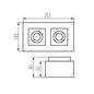 Preview: Kanlux STOBI 26833 Anbau Downlight 2x max. 25W GU10 weiss
