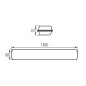 Preview: Kanlux LED-Feuchtraum-Wannenleuchte FUTURIO 66W 1500mm Grau IP65 28686