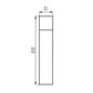 Preview: Kanlux VADRA 29013 Gartenleuchte max. 11W E27 anthrazit
