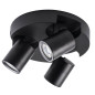 Preview: Kanlux LAURIN 29127 Wand-Deckenleuchte 3x max. 35W GU10 schwarz