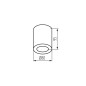 Preview: Kanlux Deckenleuchte SANI IP44 GU10 Nickel IP44 29242