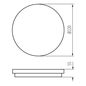 Preview: Kanlux 32944 BENO LED Deckenleuchte 18W 4000K Neutralweiss IP54 Sensor