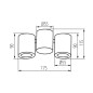 Preview: Kanlux 32953 BLURRO Aufbau-Downlight Aufbauleuchte 2x GU10 Weiss
