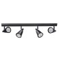Preview: Kanlux Wand-Deckenleuchte SEMPRA GU10 Schwarz 4x 33097