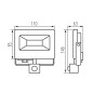 Preview: Kanlux LED Außenstrahler ANTEM Schwarz IP44 Bewegungssensor 33205