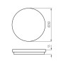 Preview: Kanlux LED- Deckenleuchte BENO Weiß IP54 Bewegungssensor 33344