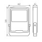 Preview: Kanlux LED Außenstrahler FL AGOR HI Schwarz IP65 33478