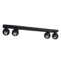 Preview: Kanlux Wand-Deckenleuchte GALOBA GU10 Schwarz 4x 33681
