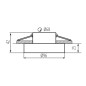 Preview: Kanlux Einbau-Downlight, Einbauleuchte ELICEO Gx5,3/GU10 Weiß/Gold 35283