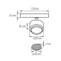 Preview: Kanlux LED-Strahler/ 3 Phasen Stromschiene BTL LED Schwarz 35653
