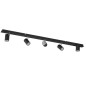 Preview: Kanlux Wand-Deckenleuchte EVALO GU10 Schwarz 5x 35689