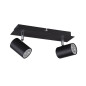 Preview: Kanlux Wand-Deckenleuchte EVALO GU10 Schwarz 2x 35693
