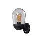 Preview: Kanlux Außenleuchte, Outdoorlampe LIEGO E27 Schwarz IP44 Bewegungssensor 36533