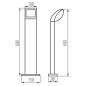 Preview: Kanlux LED-Außenleuchte ABETE LED 60 Graphit IP44 36570