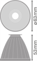 Preview: Ledvance Tracklight Spot Reflector D75 Fl LED Schienenstrahler