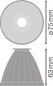 Preview: Ledvance Tracklight Spot Reflector D85 Sp LED Schienenstrahler