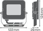 Preview: LEDVANCE FLOODLIGHT COMPACT Fluter 20W 830 SYM 100 weiss 1800lm 3000K warmweiss IP65 4058075574755