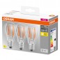 Preview: OSRAM LED Lampe BASE Classic 3er-Pack Filament E27 11W 1521Lm warmweiss 2700K wie 100W