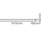Preview: LEDVANCE LINEAR SURFACE lineare Deckenleuchte IP44 EMERGENCY 1500 45W 840 weiss 4058075733251