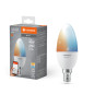 Preview: LEDVANCE LED Lampe SMART+ WiFi Candle Tunable White 230V TW FR E14 Dimmbar Tunable White, Kalt-zu-Warm-Farbwechsel 4058075778573