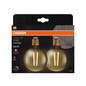 Preview: 2er Pack OSRAM LED Lampe Vintage 1906 CLASSIC Globe 7.2W 824 Gold E27 Dimmbar Warmweiss 4099854137808