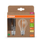 Preview: 2er Pack OSRAM LED Lampe LAMPS ENERGY CLASS A höchste Energieeffizienzklasse A Filament CLASSIC A 2.2W 827 Clear E27 Warmweiss 4099854253461