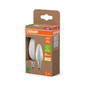 Preview: 2er Pack OSRAM LED Lampe CLASSIC B höchste Energieeffizienzklasse A 2.2W 827 Frosted E14 Warmweiss 4099854253805