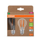 Preview: 2er Pack OSRAM LED Lampe LAMPS ENERGY CLASS A höchste Energieeffizienzklasse A Filament CLASSIC A 3.8W 840 Clear E27 Neutralweiss 4099854259753