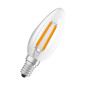 Preview: OSRAM LED Leuchtmittel LED CLASSIC B ENERGY EFFICIENCY A 2.2W 827 Clear E14 Warm weiß 4099854338717