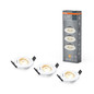 Preview: OSRAM LED Einbauleuchte LED SPOT SET RECESS SIMPLE DIM 3 x 4.9W 2700K White Dimmbar Warm weiß 4099854445842