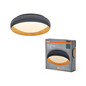 Preview: OSRAM LED Deckenleuchte Orbis Livia 430MM 24W 830 Click DIM Gray and Wood Decor Dimmbar Warm weiß 4099854448249