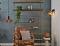 Preview: OSRAM Wandleuchte Decor Clay Windows Wall 2XE27 Brown 4099854453519