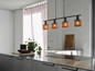 Preview: OSRAM Pendelleuchte Decor Clay Windows Pendant LN 4XE27 Brown 4099854459085