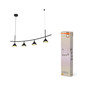 Preview: OSRAM LED Pendelleuchte Decor Fuji 4XPendant Linear 16W 930 Black Warm weiß 4099854460456