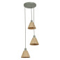 Preview: OSRAM Pendelleuchte Decor Raffia Pendant Plate 3XE27 Green 4099854461163