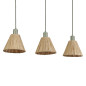 Preview: OSRAM Pendelleuchte Decor Raffia Pendant Linear 3XE27 Green 4099854461187