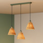 Preview: OSRAM Pendelleuchte Decor Raffia Pendant Linear 3XE27 Green 4099854461187