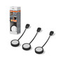 Preview: OSRAM LED Unterbauleuchte Spot Puck 65mm 3 x 3W 830 Black Warm weiß 4099854462436