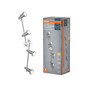 Preview: OSRAM LED Spotleuchte LED SPOT BRUSHED SILVER GU10 4 x 2.6W 2700K Warm weiß 4099854473586